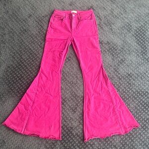 Shyanne Bright Pink Flare Jeans